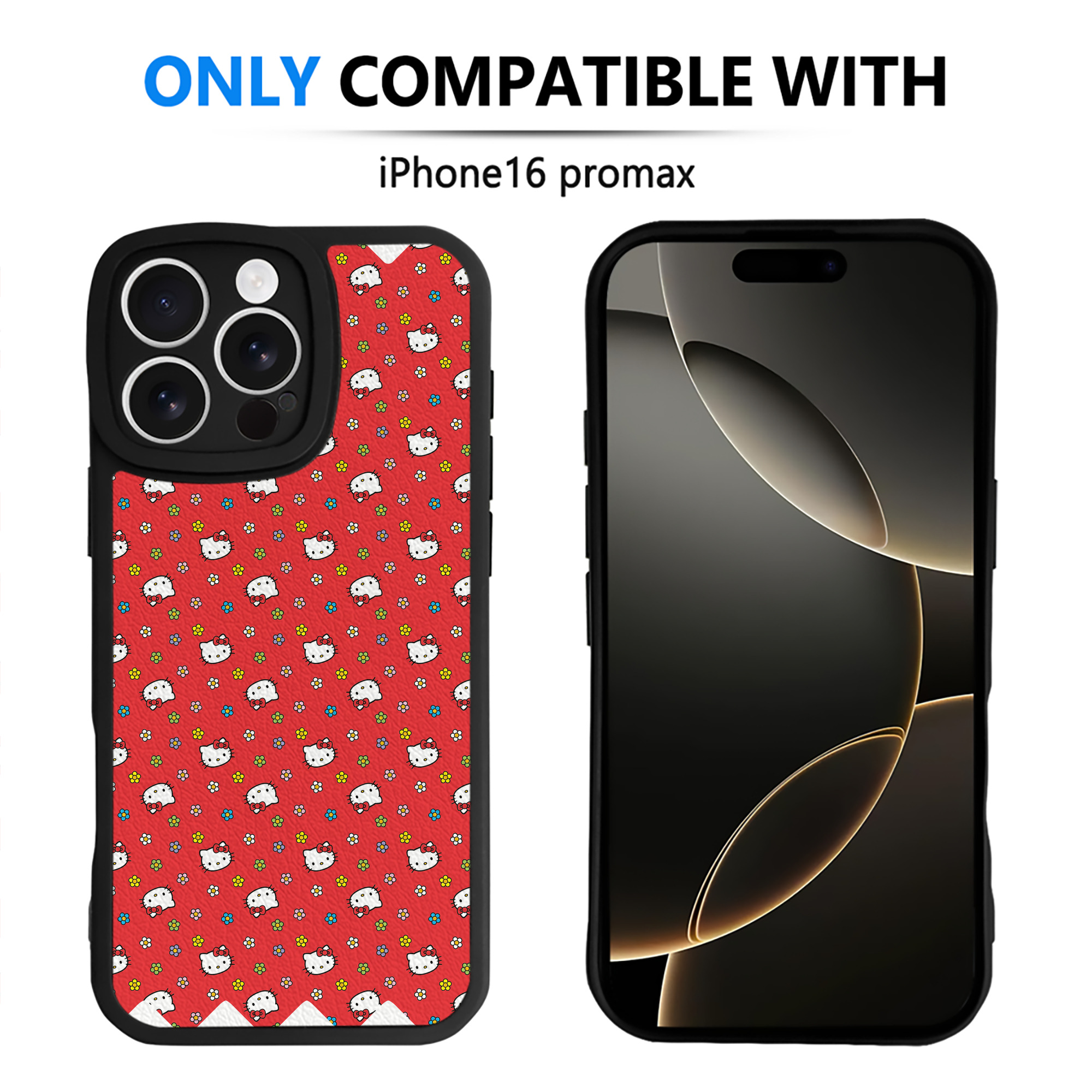 （画像用） Hello Kitty ハローキティ 【iPhone 16シリーズ対応】シリコンスマホケース（レザー調） 材質：シリコン